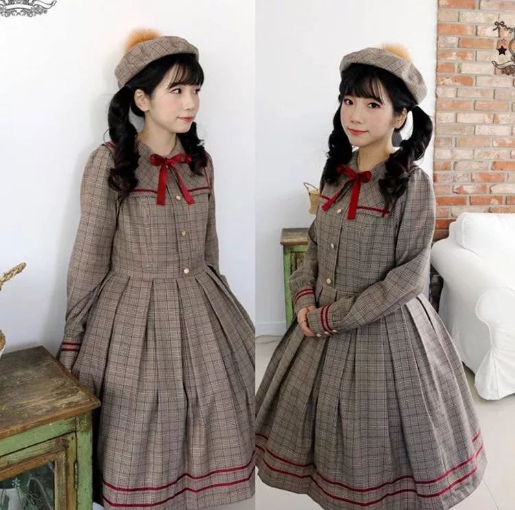 复古洛丽塔洋装,天价洛丽塔自拍