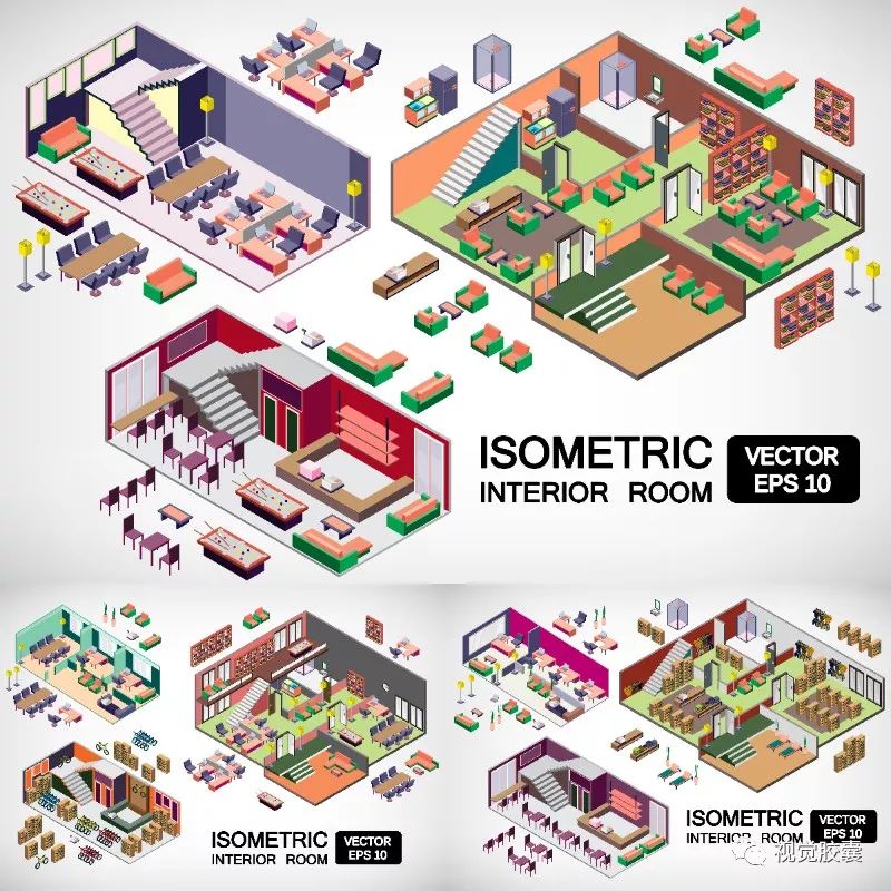 领导求你用插画风画建筑！因为他也想早点下班！附插画效果图素材