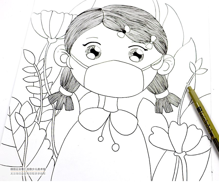 关于疫情的儿童画教程,疫情主题儿童画视频教程