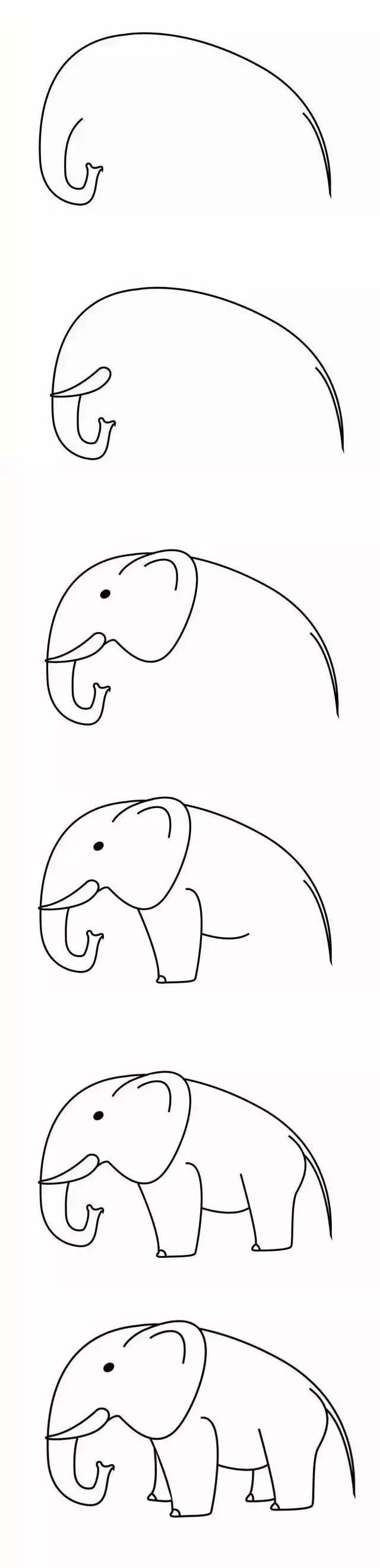 儿童简笔画入门动物4-6岁男孩,10000种超萌动物简笔画大全