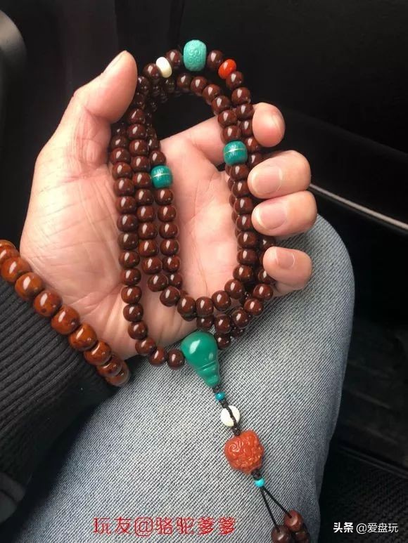文玩桃核手串包浆玉化完图,盘玩包浆最快的手串