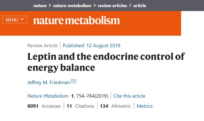 瘦素,LEPTIN-全身能量平衡调控肽