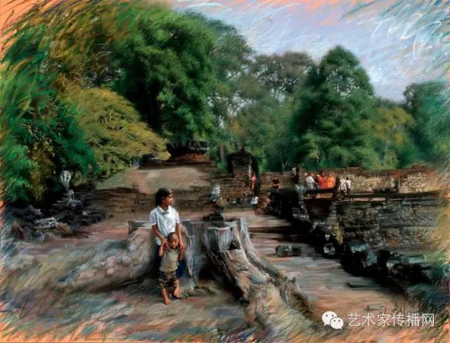 王剑的绘画作品欣赏,画家王剑粉笔画作品欣赏