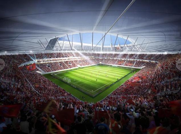 上海国际足球场建设,上海浦东足球场最新图片