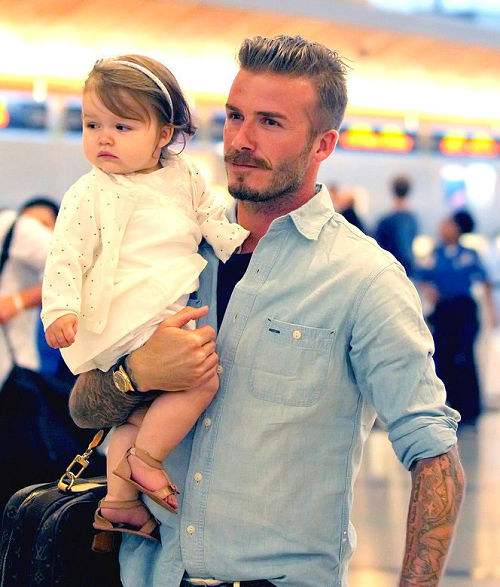 贝克汉姆一家宠小七,超级奶爸贝克汉姆和小七公主