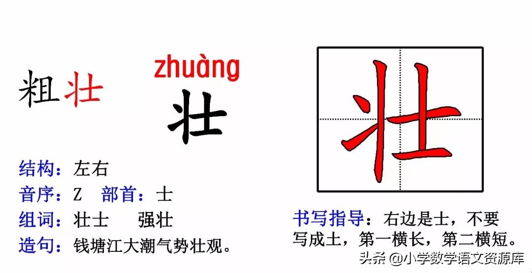二年级上册生字部首组词造句表格,二年级上册生字偏旁部首造句