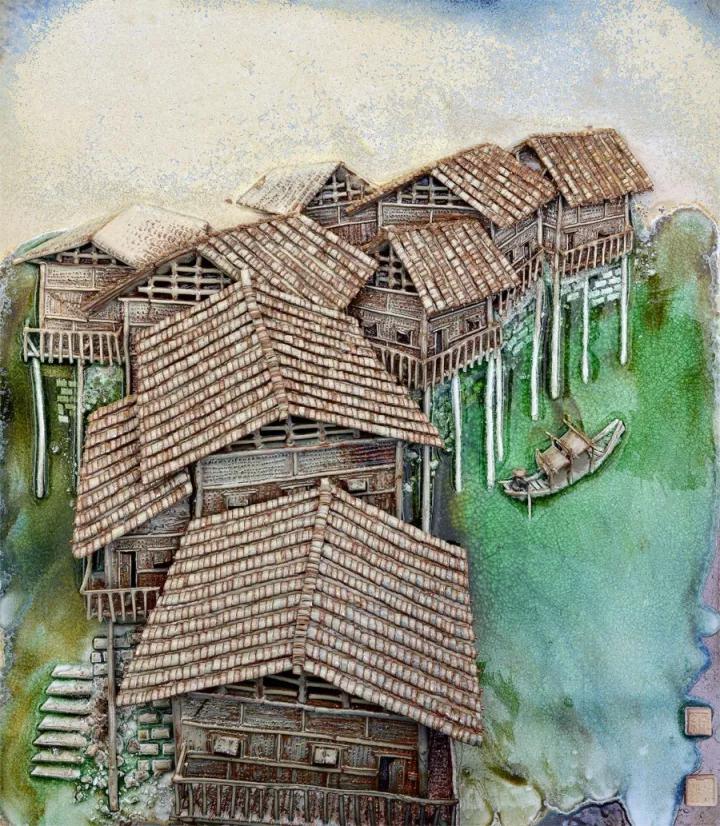 他的悬雕是站立的神奇「悬之又玄——徐初泽的悬雕瓷画」