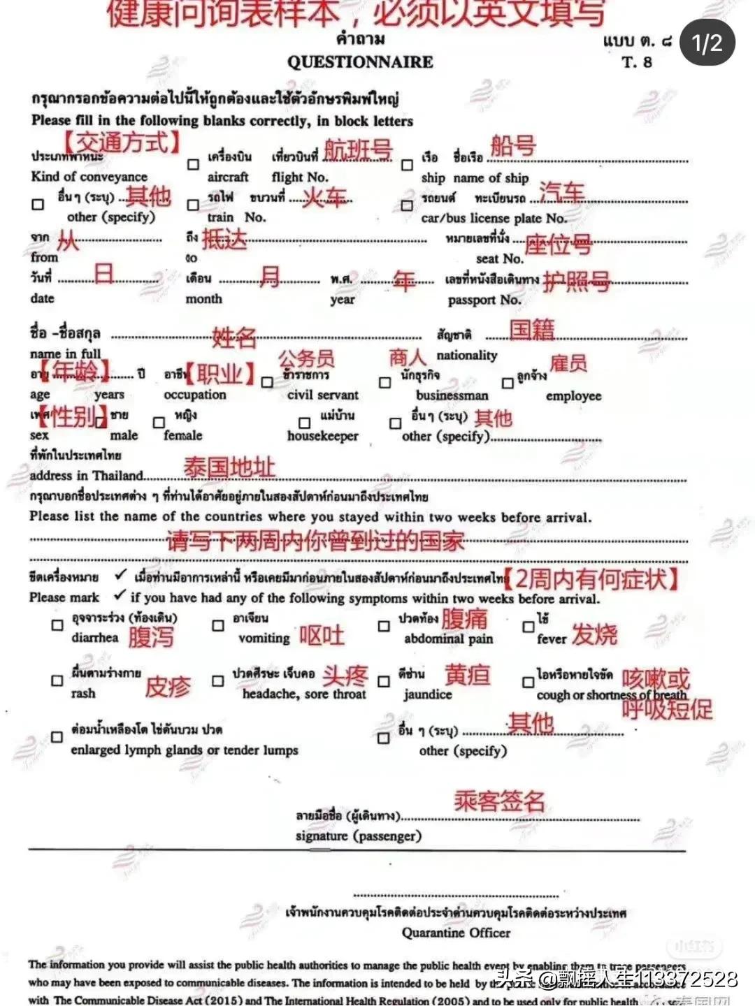 去泰国自由行入境流程,泰国入境详细流程
