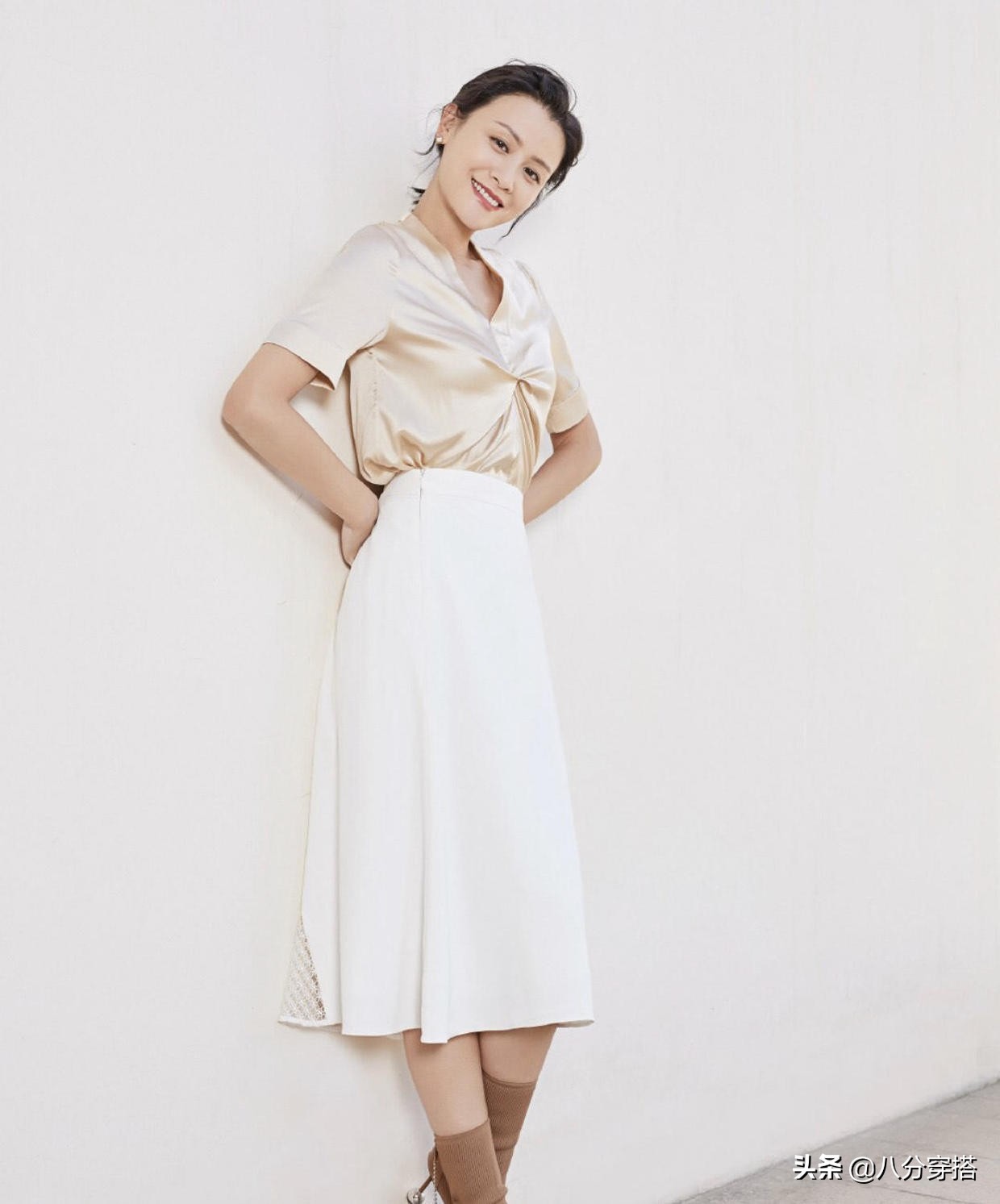 叶一茜穿黑色连衣裙,叶一茜把春季穿搭精髓穿出来了