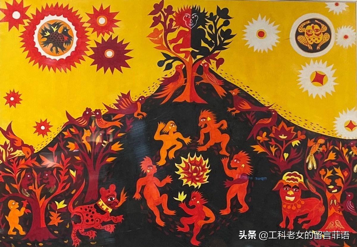 安塞腰鼓四格画,安塞三绝