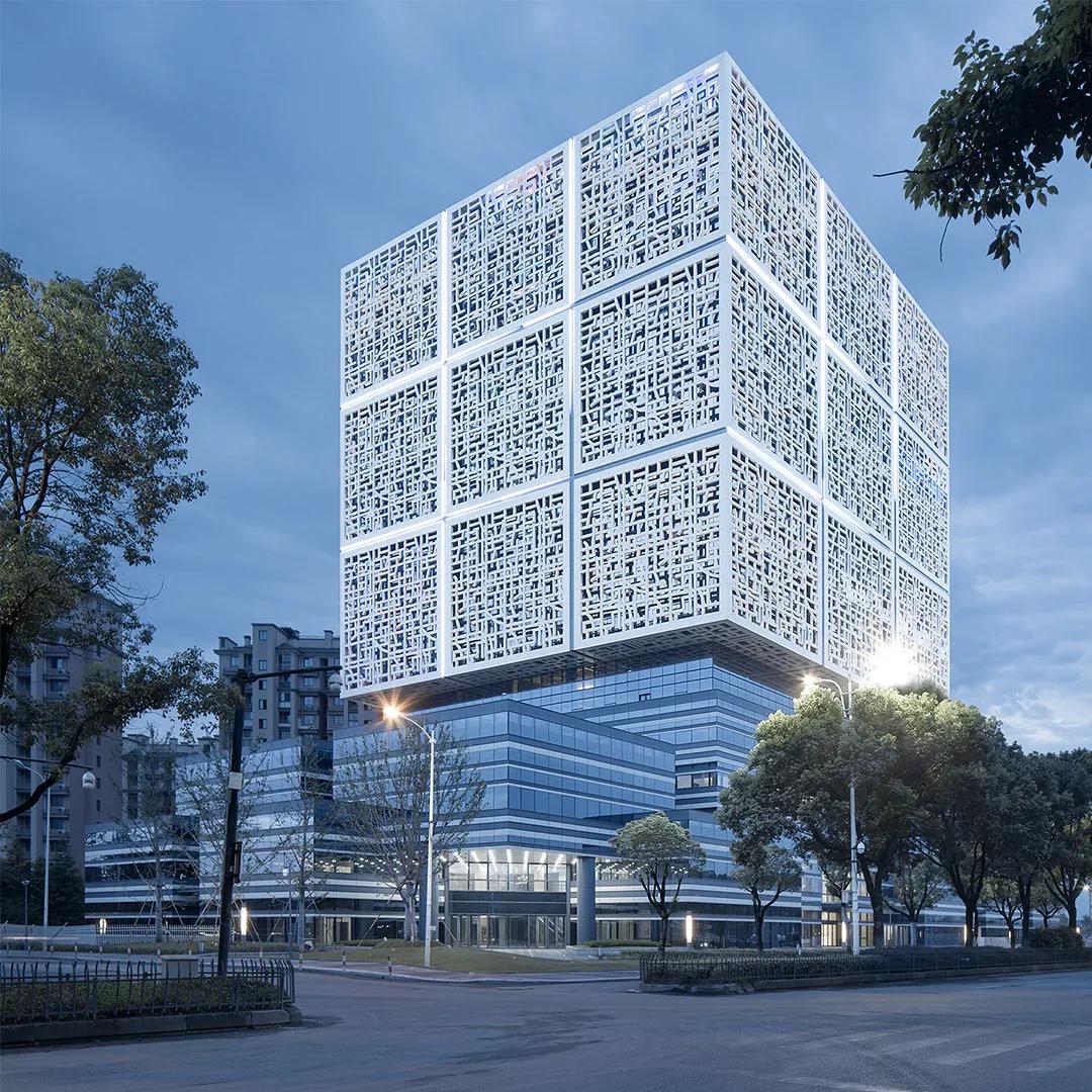 萧山科技城能量魔方夜景,萧山科技城创业谷魔方城