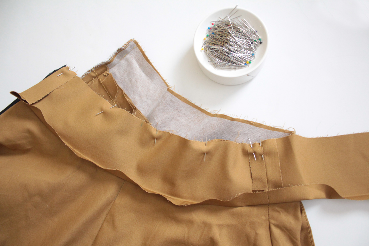 缝纫技巧做腰带嵌条,各种衣服裤子的缝纫方法