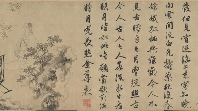 古贤诗词,明杜堇古贤诗意图欣赏