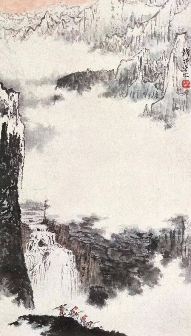 书画家钱松嵒作品价格,钱松喦早期山水画