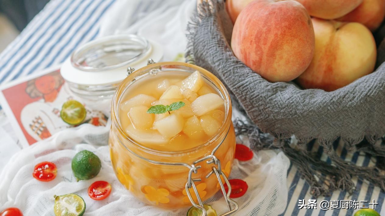 自制蜜桃乌龙茶果酱,自制蜜桃原汁