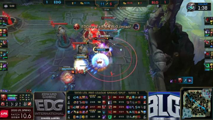 EDG让一追二战胜RA,edg17年的让二追三是真牛