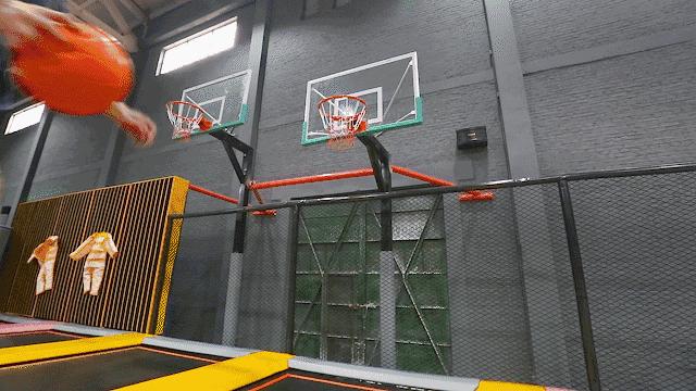 蹦床馆网红滑梯室内,旱雪滑梯蹦床公园