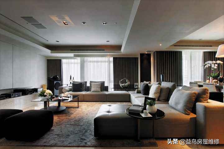 南北通透客厅餐厅厨房连体效果图,餐客厅不一体怎么设计