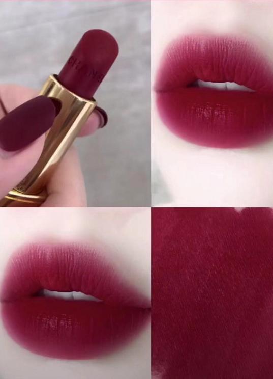 断货王色号口红兰蔻196,当下口红流行色号