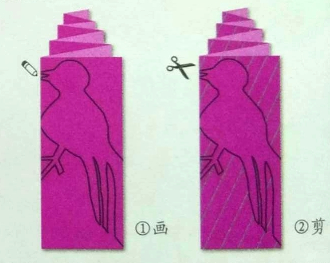 1-3岁儿童剪纸简单蝴蝶,剪纸花和燕子的剪法