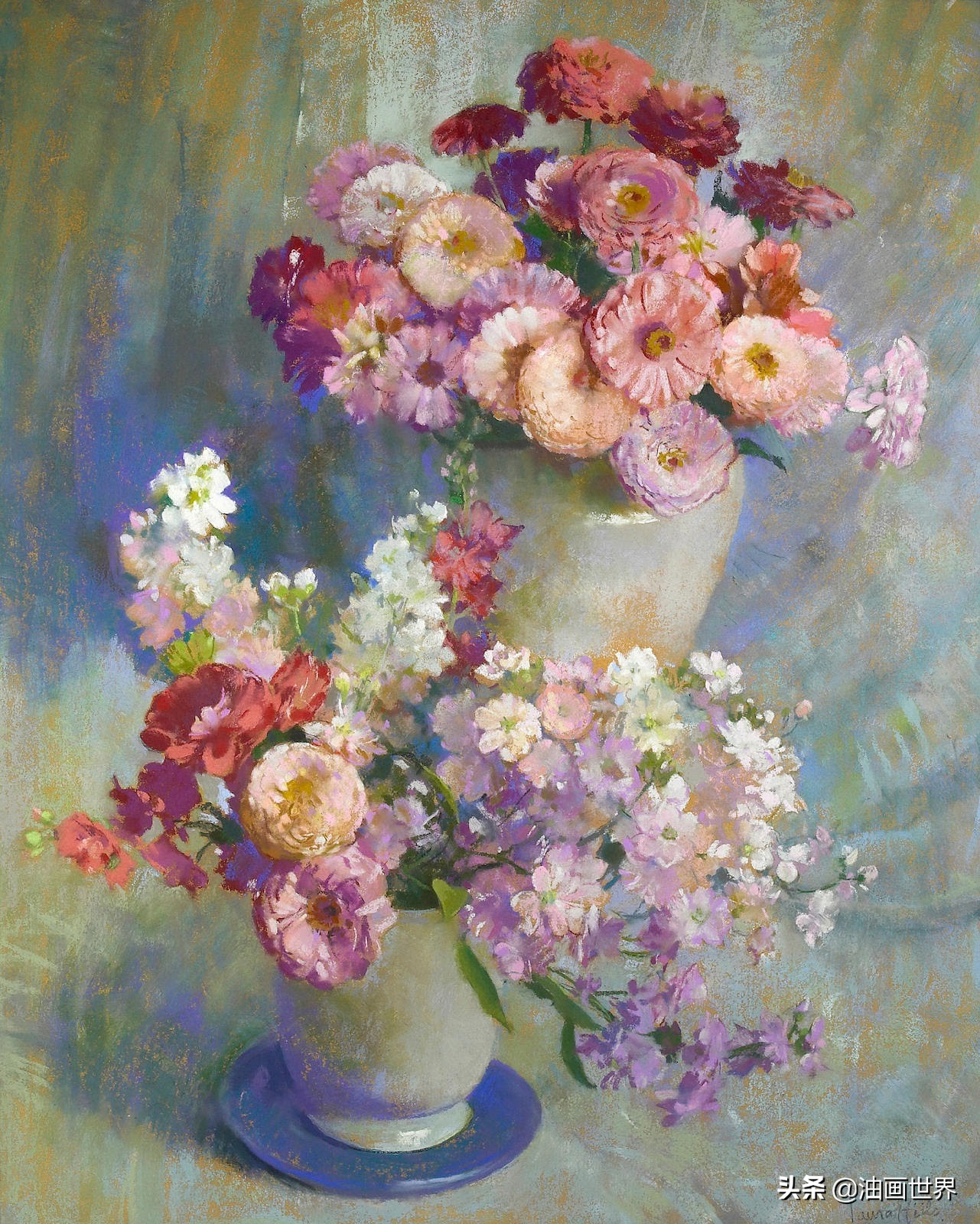 英国画家安妮静物花卉,美国女画家简莱特曼花卉作品