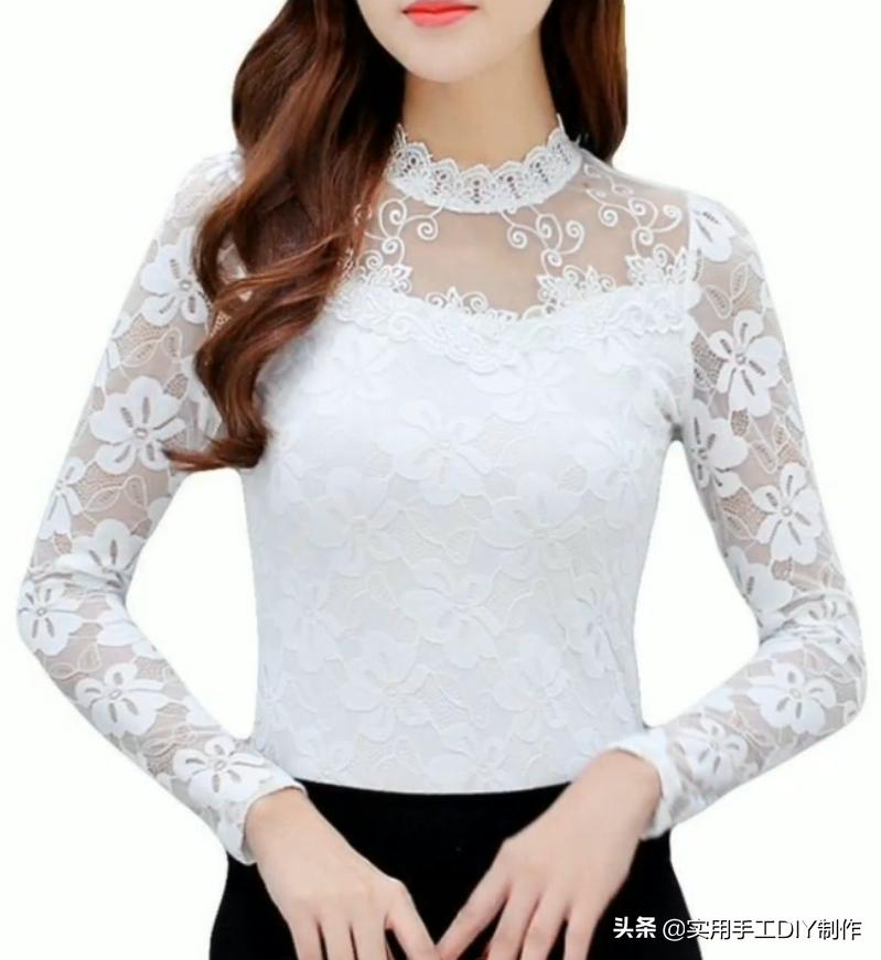 布艺裙子作品,手工蕾丝花边上衣