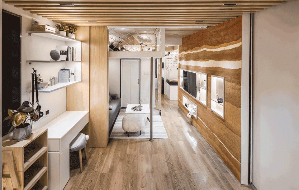 上海不到34㎡的老公房，“翠玲珑”设计，竟容纳祖孙三代五口人