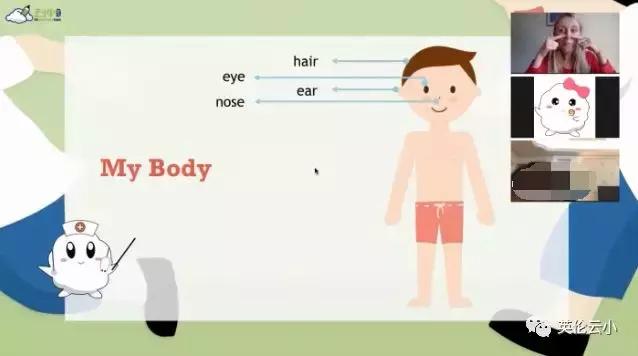 英伦云小学课程实录-认识你自己《Mybody》