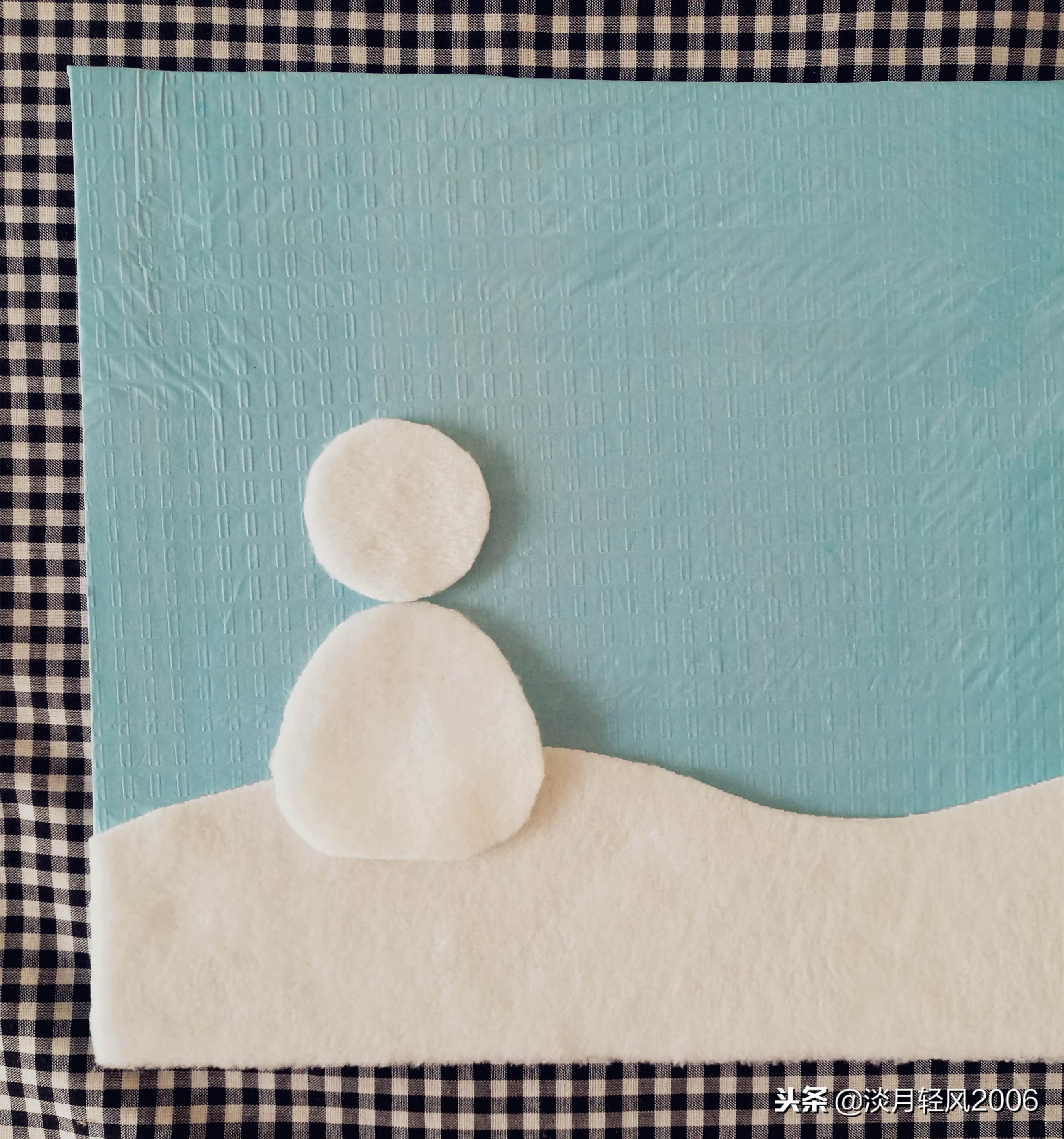 冬日布贴画制作,关于冬天的手工贴画