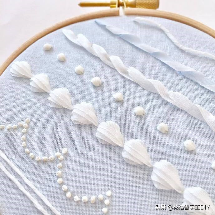 丝带绣基本针法,丝带绣绣法大全教程
