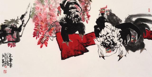 观禾博艺,画家吕冰大写意花鸟画原创