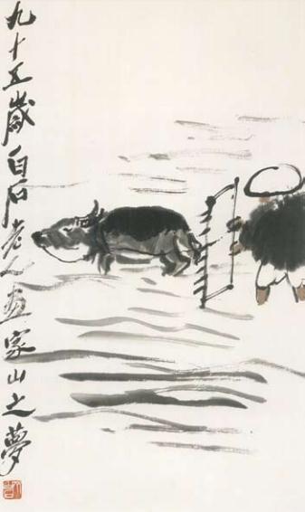 齐白石60幅山水画,齐白石画的设色花卉草虫图片