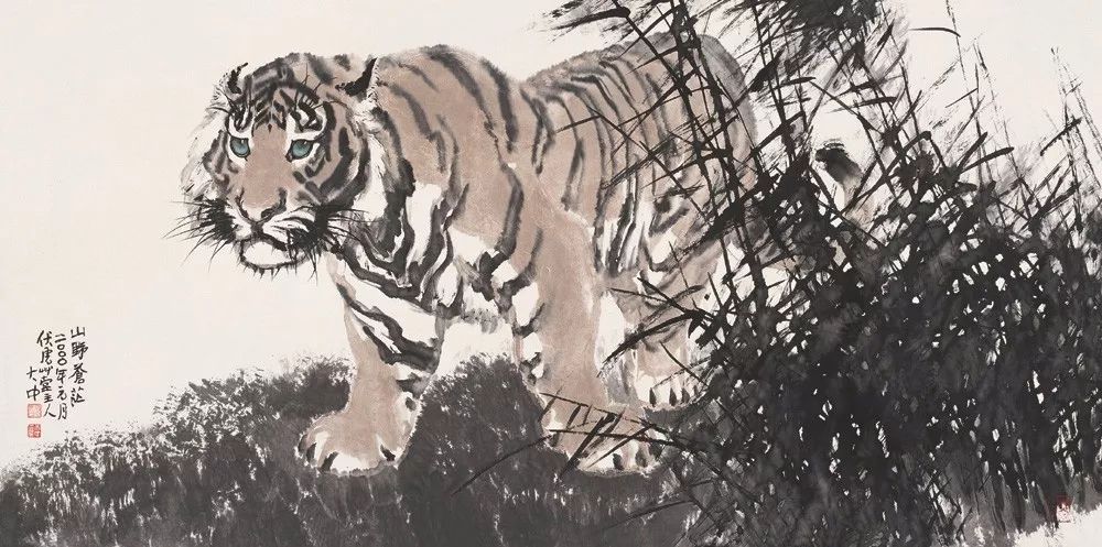 他笔下的虎充满了人的柔情与善意