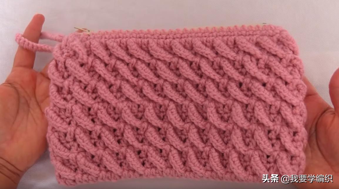 迷你小包包只用短针钩,简单钩针的小包包