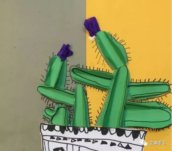 怎么可以用白纸做漂亮的仙人掌,超简单的手工仙人掌