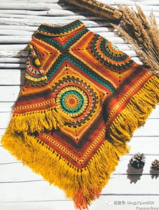 高档蕾丝钩花斗篷披肩防晒衣,针织披肩花样图片大全