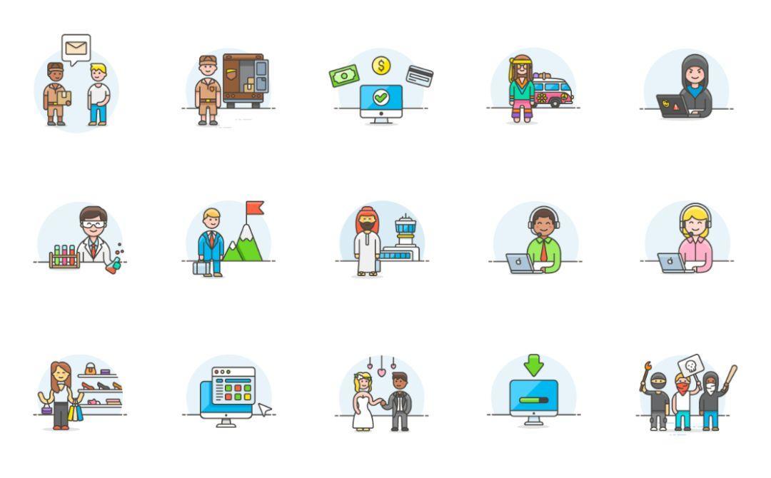 设计基础插画素材网站,插画ui素材