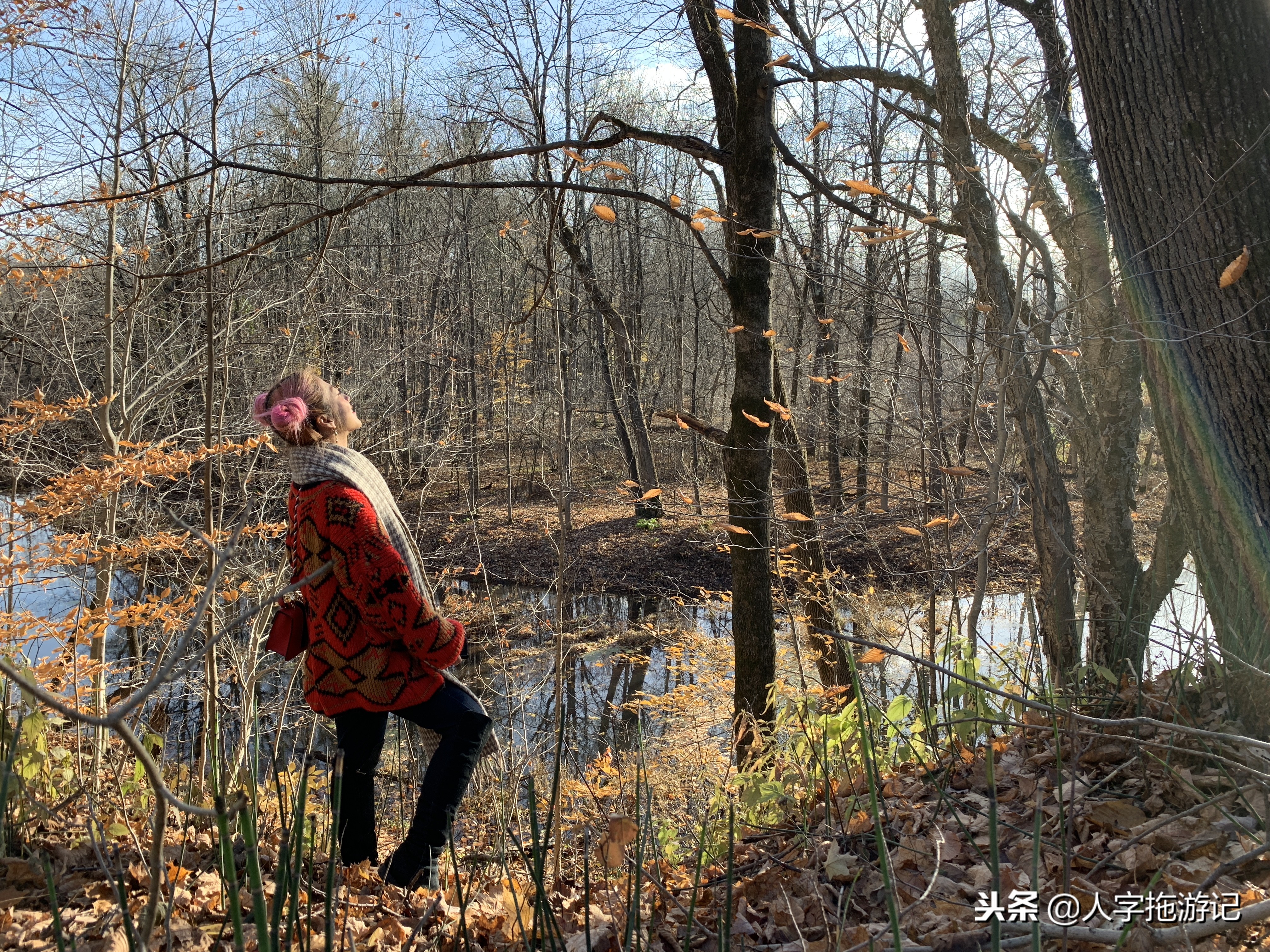 冬日极客,加拿大Wendake穿着狼爪去狼族