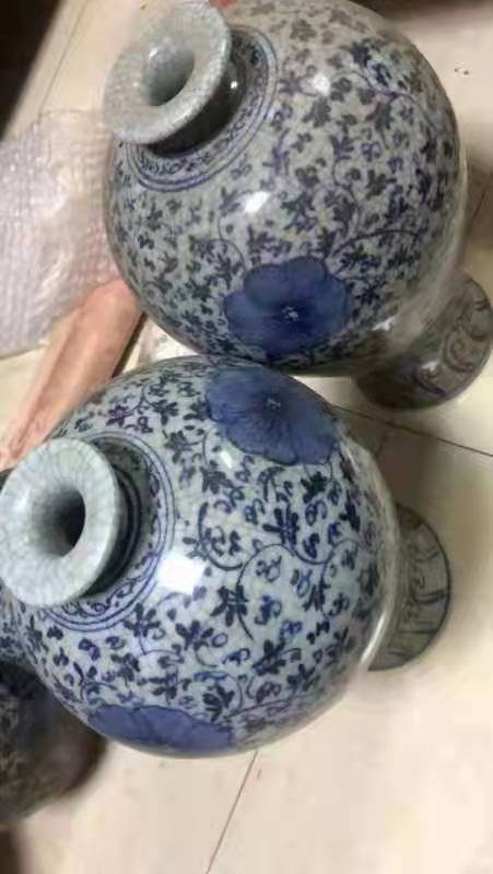 青花瓷器财神塑像鉴赏,青花瓷器鉴定