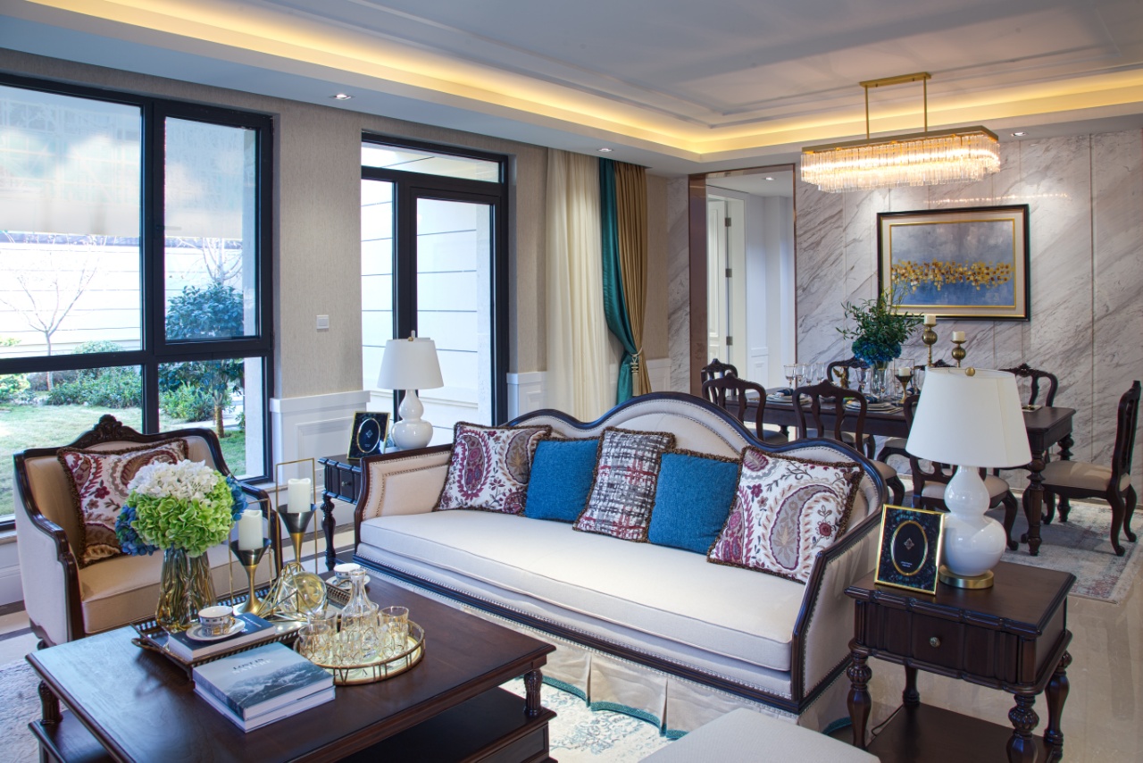 大溪谷别墅区实景,青岛大溪谷中式别墅