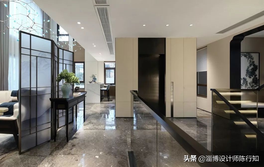 三居室新中式风格设计实景,轻奢新中式房屋设计装修风格