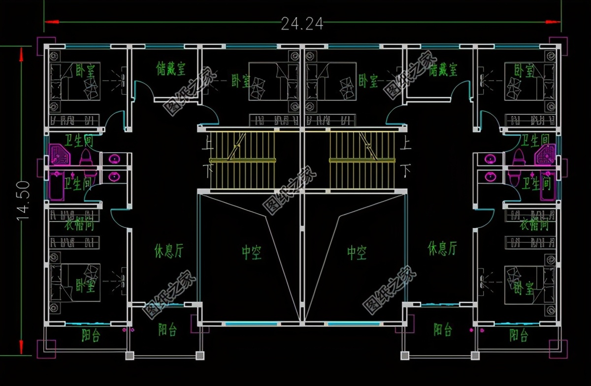农村自建别墅推荐180平双拼,农村自建房六开间兄弟双拼