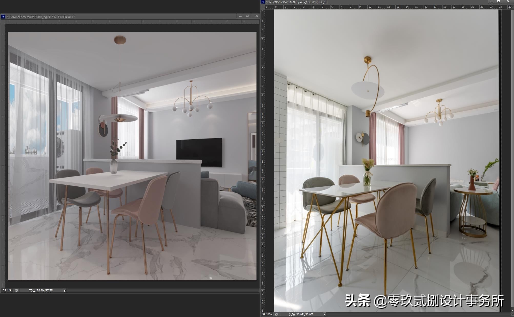 「零玖贰捌设计」65㎡“老破小”格局全改,变身阳光明媚小清新