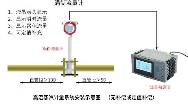 广东蒸汽涡街流量计厂商,涡街流量计蒸汽计量系统