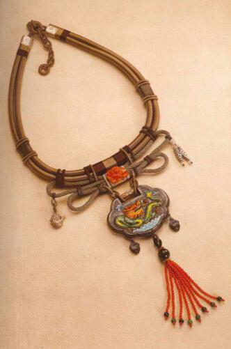 中国结珍珠项链,中国结玉佛项链