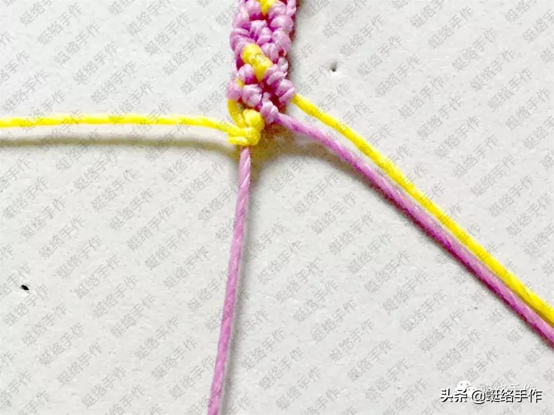 撞色编绳手链,长相思撞色手链教程