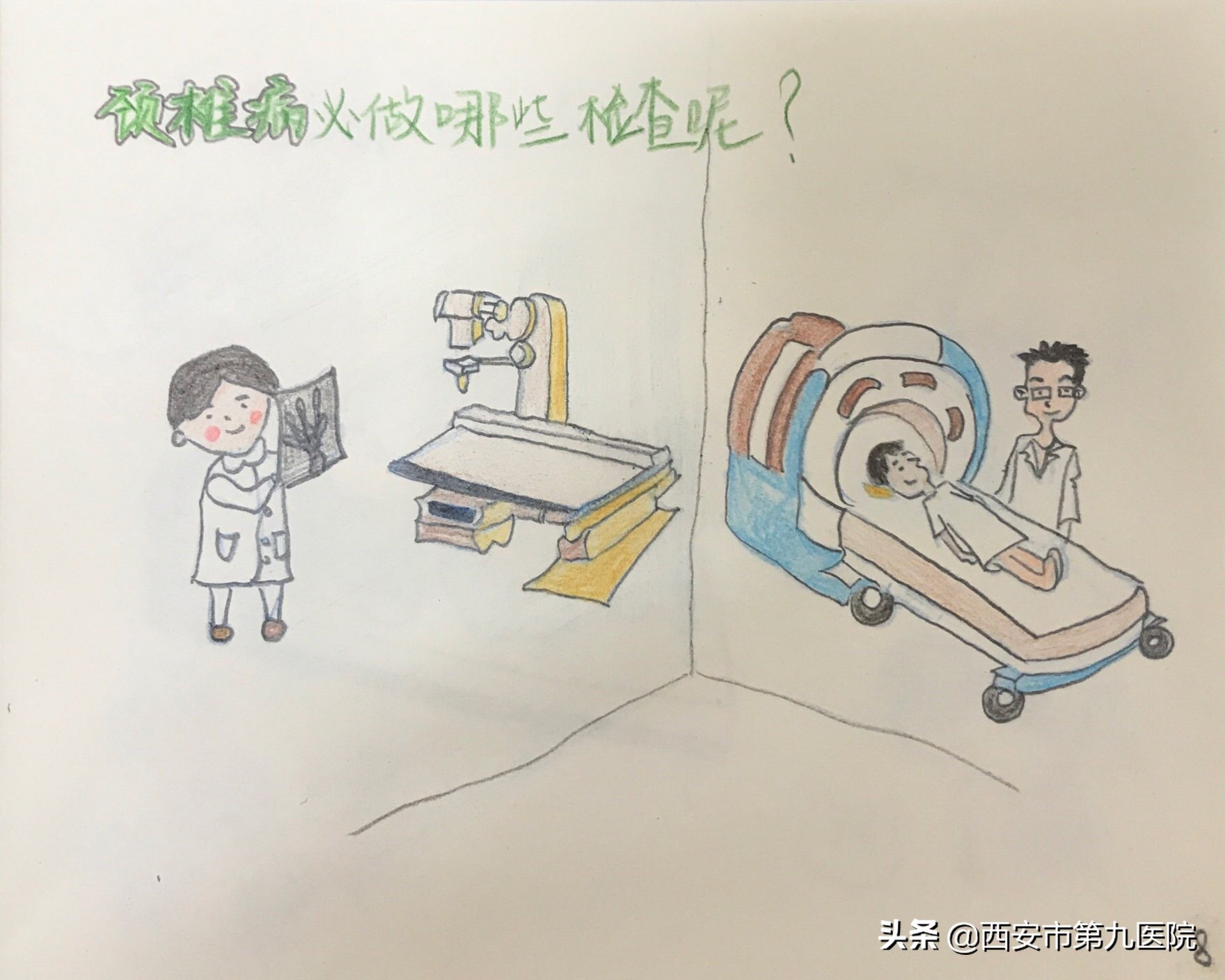 脖子酸又疼,头晕眼又花?还不来看美小护的颈椎病手绘科普!