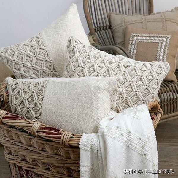 手工纯白棉绳编绳挂件,手工编绳合集名称