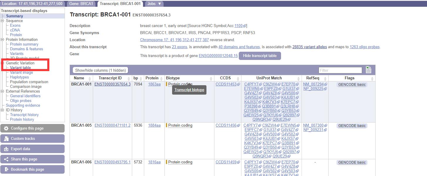 使用Ensembl数据库批量*载下**基因SNP位点信息