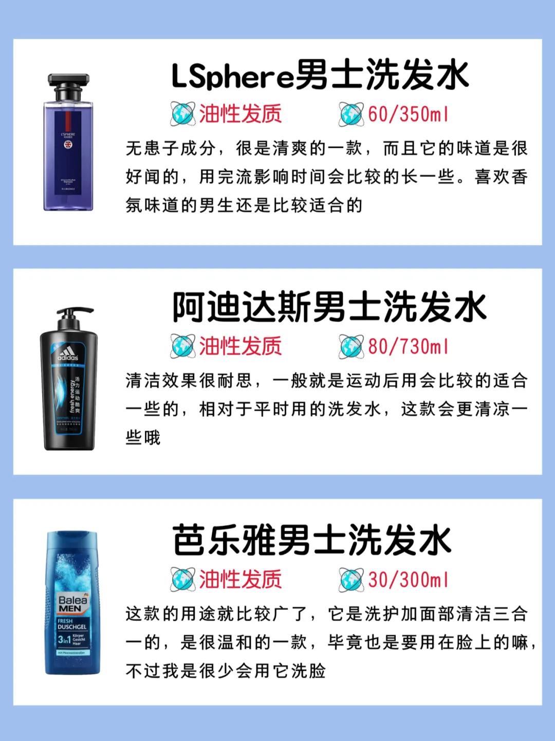 男士洗发水热销榜,男士洗发水推荐真实测评红榜